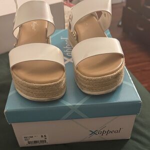 Xappeal Women's Cream Espadrille Sandals